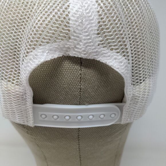 You Betcha Mens Snapback Mesh Back Hat Blue White Adjustable Embroidered Logo - Picture 10 of 12